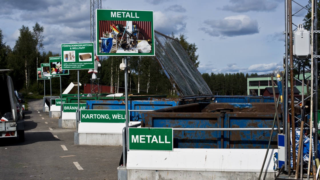 Återvinningsstation.