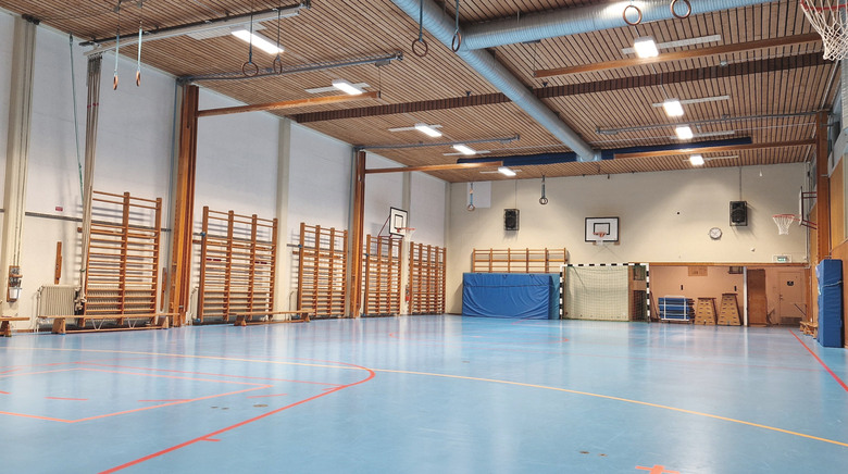 Badhusets gymnastiksal.