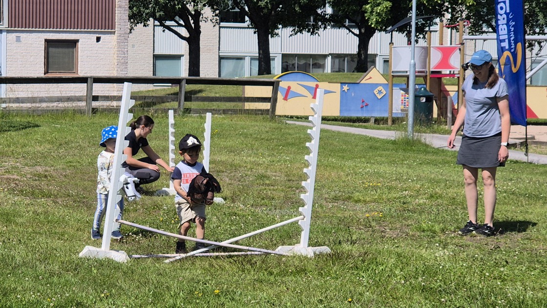Käpphästridning i Skattegården.