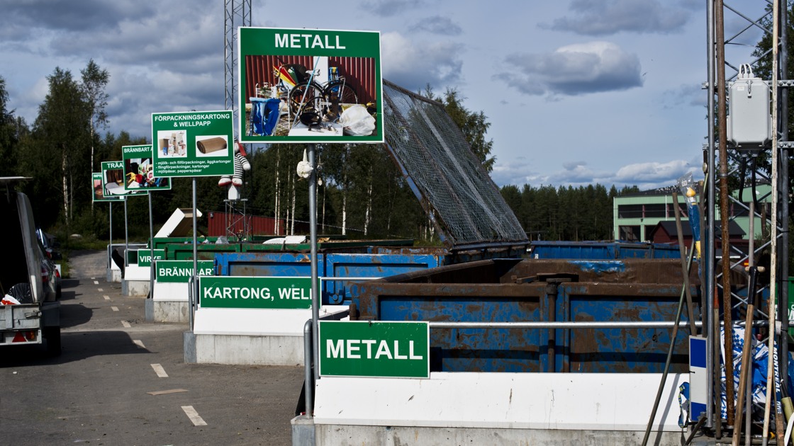 Återvinningsstation.