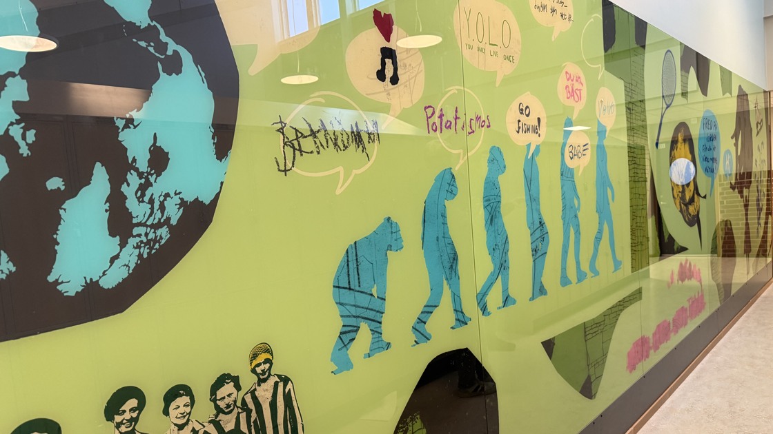 Konstverk på Fågelvikskolan