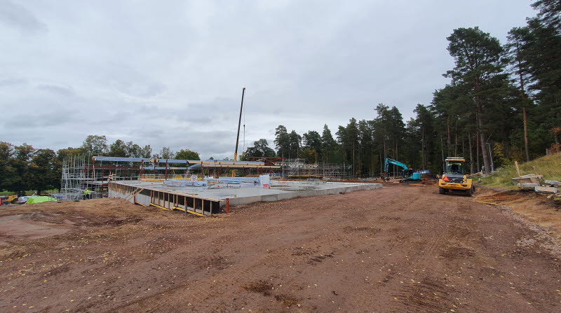 Byggnationen av Ransbergs skola den 5 oktober 2022