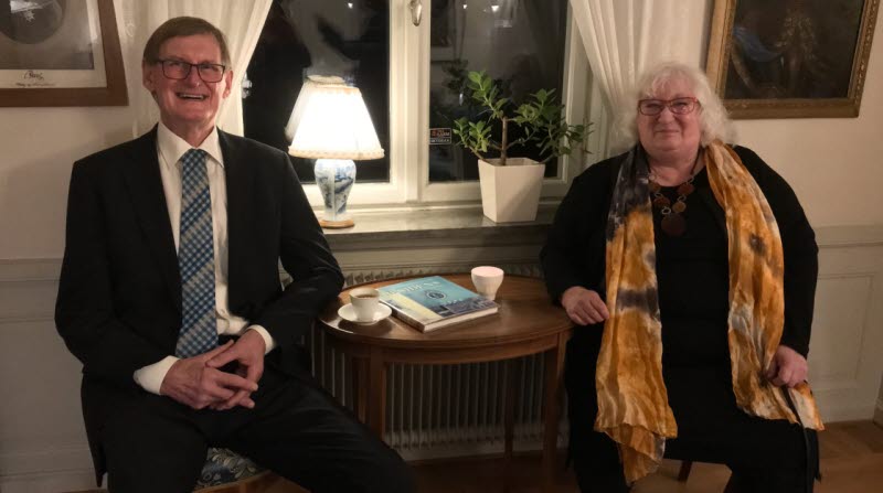 Kenneth Eriksson och Eva Thörn på länsmiddag på residenset i Mariestad.