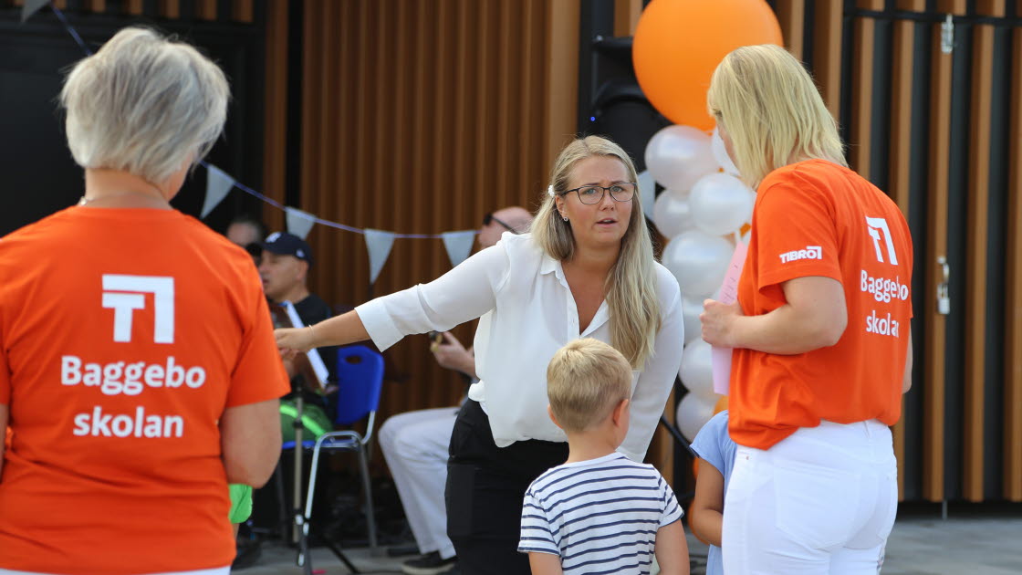 Förberedelser inför invigningen av Baggeboskolan i Tibro 20 augusti 2020.